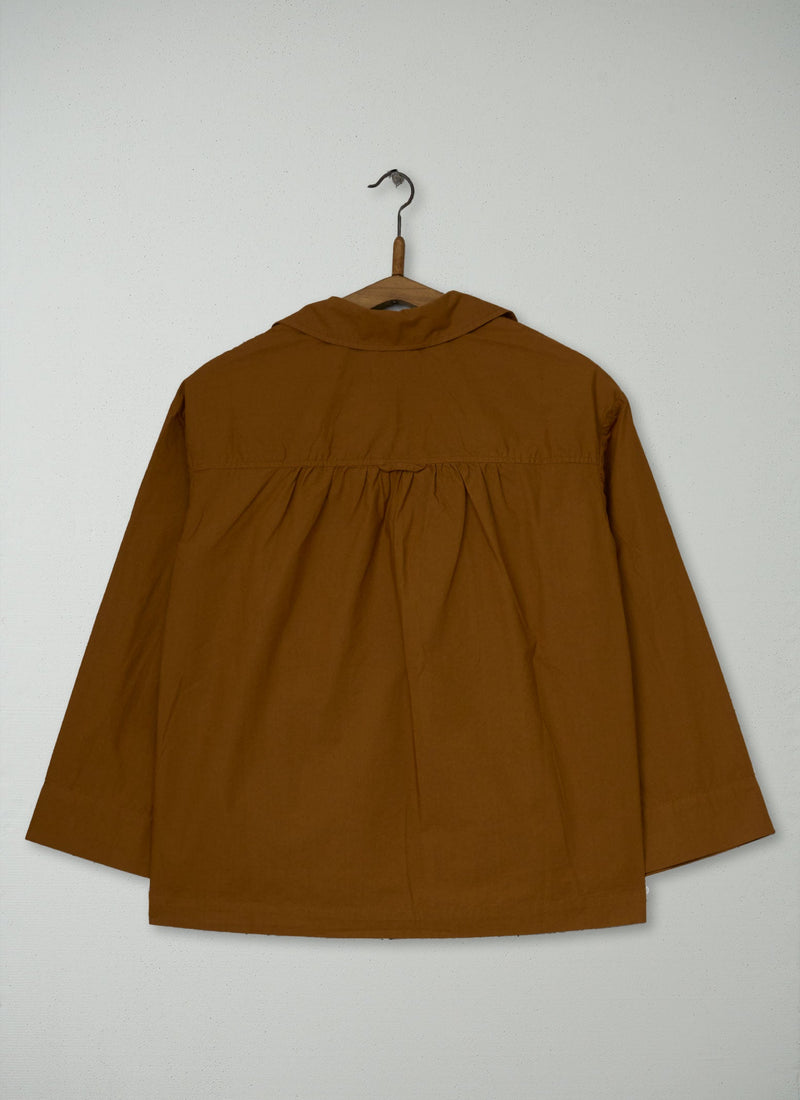 Reworn Cotton Poplin PJ Shirt Size 6 (1237) | Cinnamon