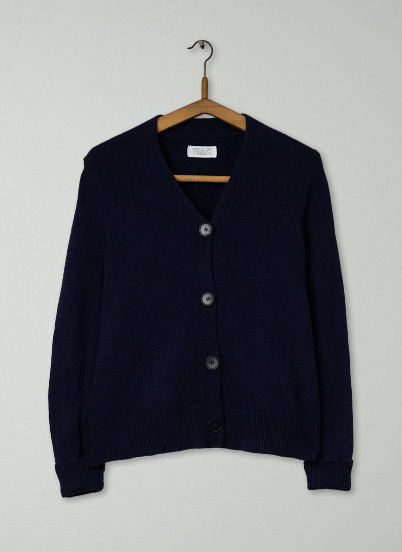 Reworn Soft Swingy Cardigan Size XS (480) | Navy