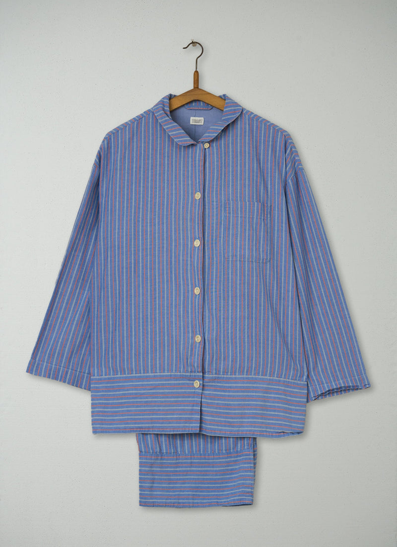 Reworn Stripe Dobby Pajamas Size S (227) | Multi