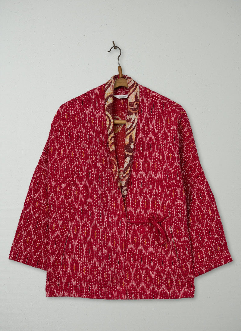 Reworn Kantha Gown Size L (087) | Multi
