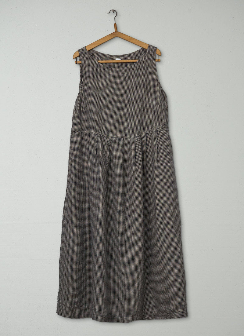 Reworn Linen Gingham Dress Size XL (1941) | Multi