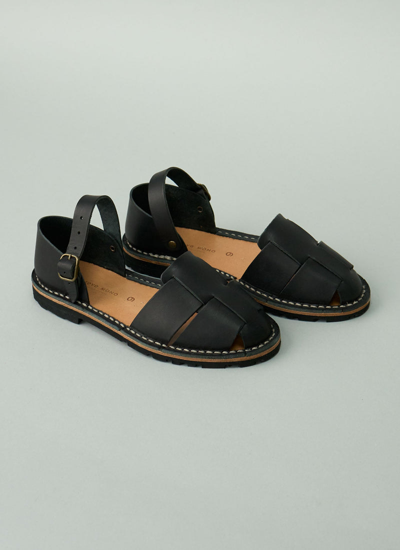 Reworn Steve Mono Sandals Size 36 (690) | Black