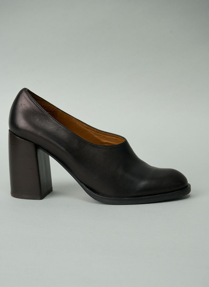 Reworn Chie Mihara Block Heel Shoes Size 40 (312) | Black