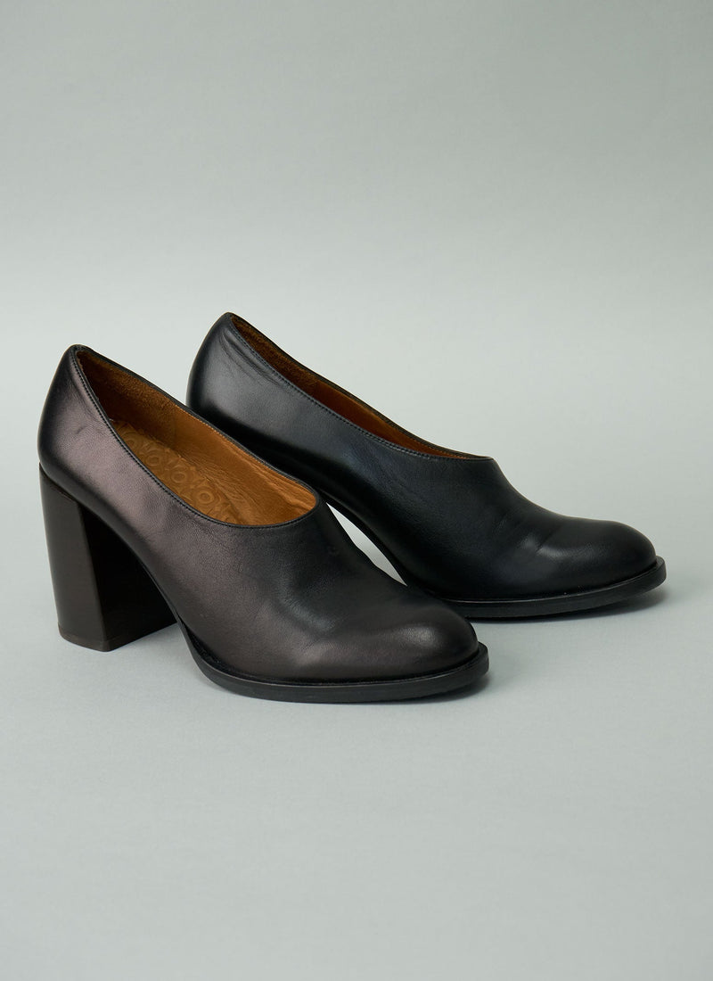 Reworn Chie Mihara Block Heel Shoes Size 40 (312) | Black