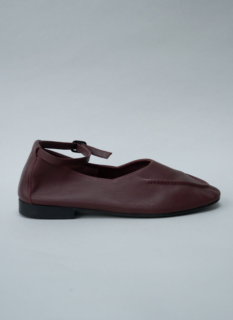 Reworn Hereu Leather Shoes Size 37 (654) | Wine