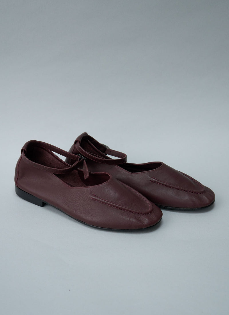 Reworn Hereu Leather Shoes Size 37 (654) | Wine