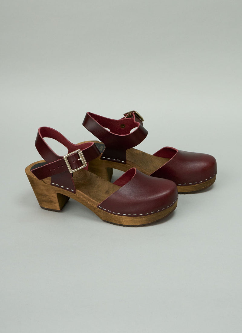 Reworn Kitty Clogs Heeled Clogs Size 41 (659) | Garnet