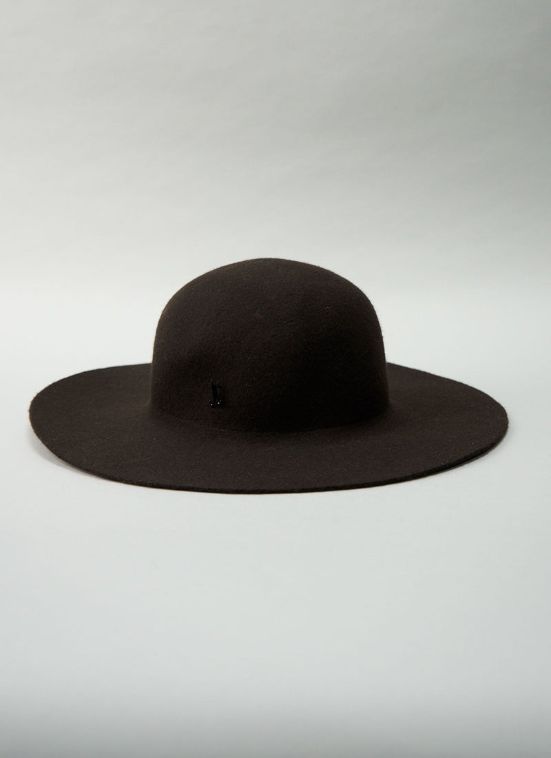 Reworn Cloche Hat (100) | Dark Brown