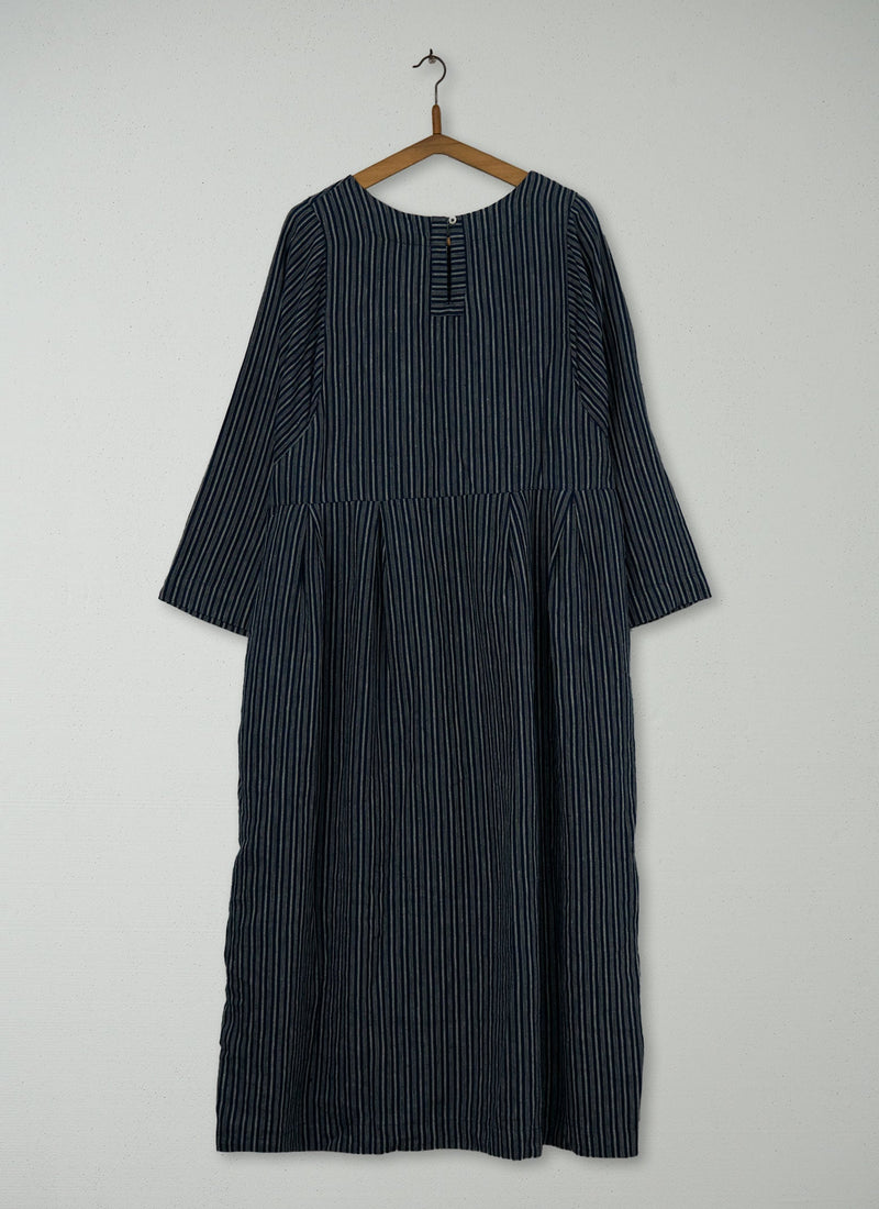 Reworn Stripe Linen Dress Size M (2017) | Multi