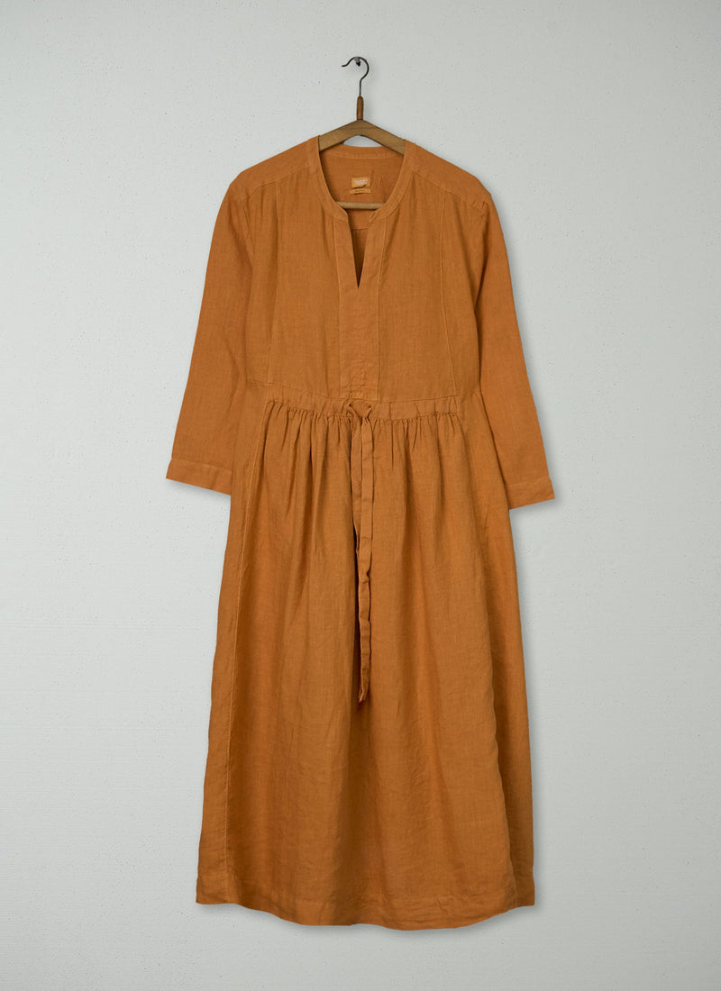 Reworn Linen Dress Size S (1997) | Apricot