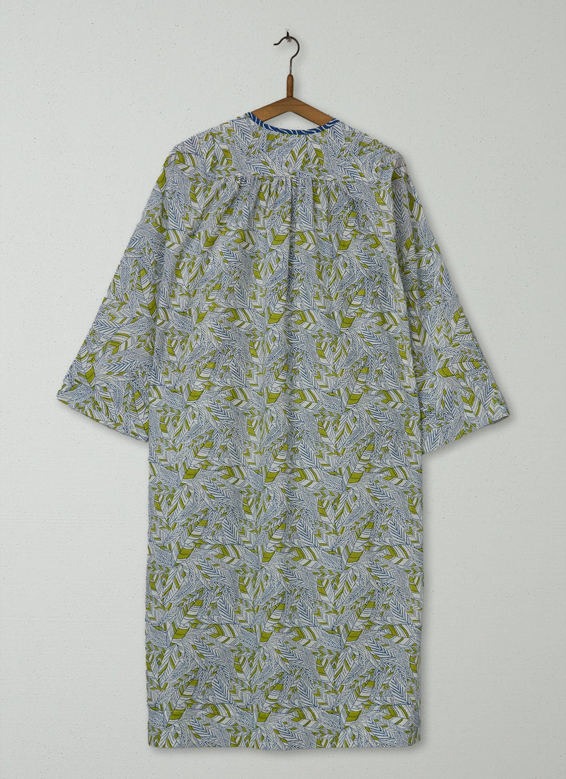 Reworn Block Print Kaftan Dress Size XXSXS (2000) | Multi