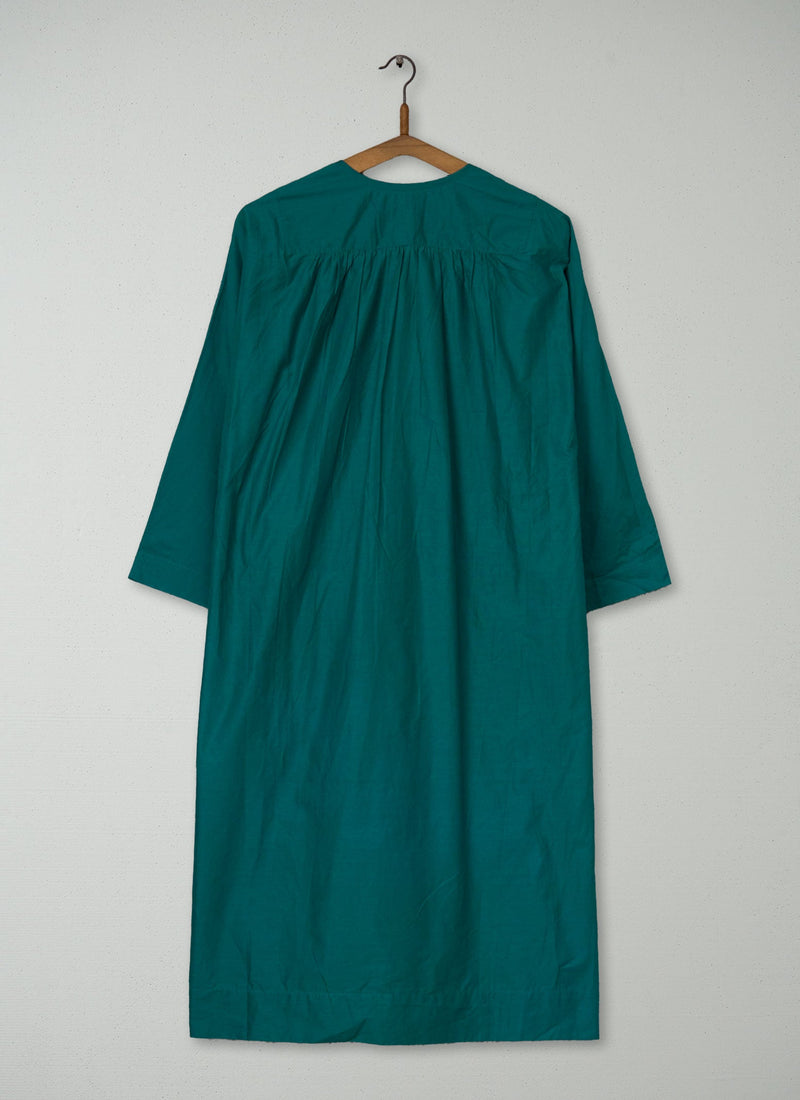 Reworn Cotton Voile Kaftan Dress Size XXSXS (2142) | Teal
