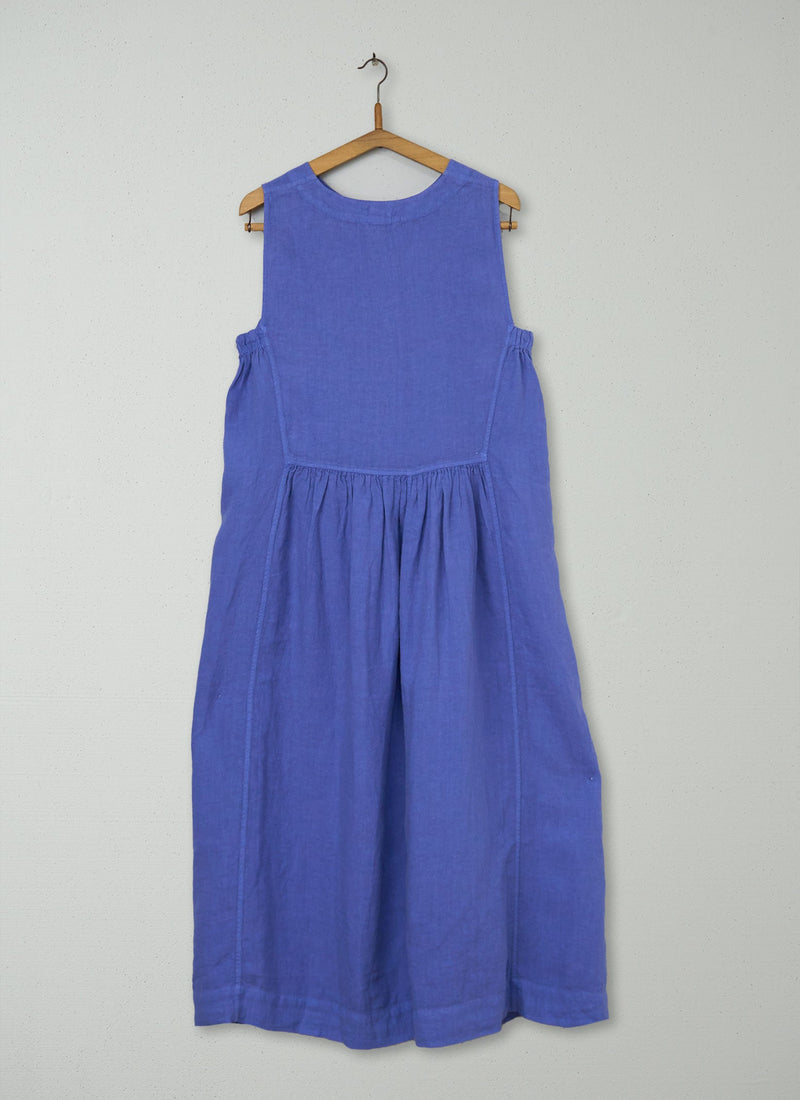 Reworn Linen Dress Size 12 (2104) | Cornflower