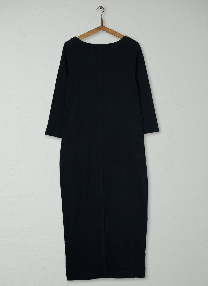 Reworn Cotton Jersey Dress Size M (1956) | Washed Black