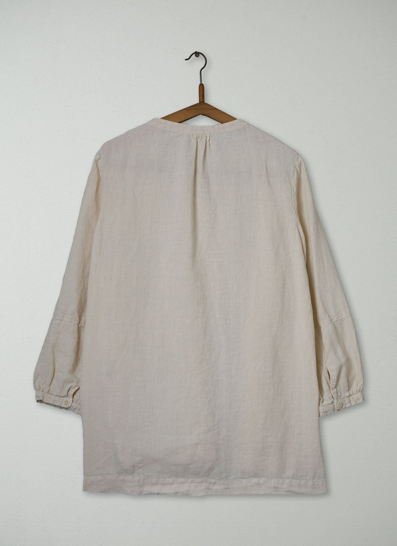Reworn Linen Tunic Size M (322) | Parchment