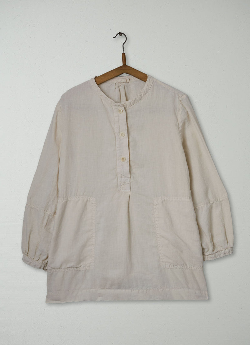 Reworn Linen Tunic Size M (322) | Parchment
