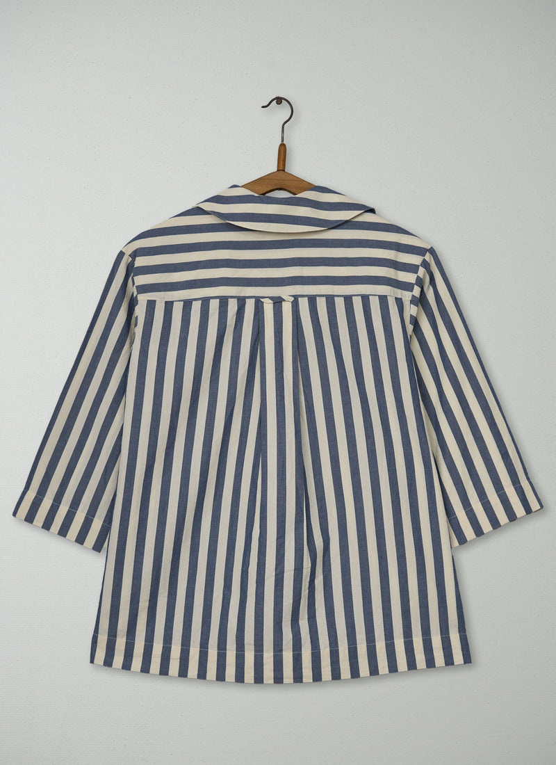Reworn Oyo Stripe Cotton Smock Size XXS (1215) | Multi