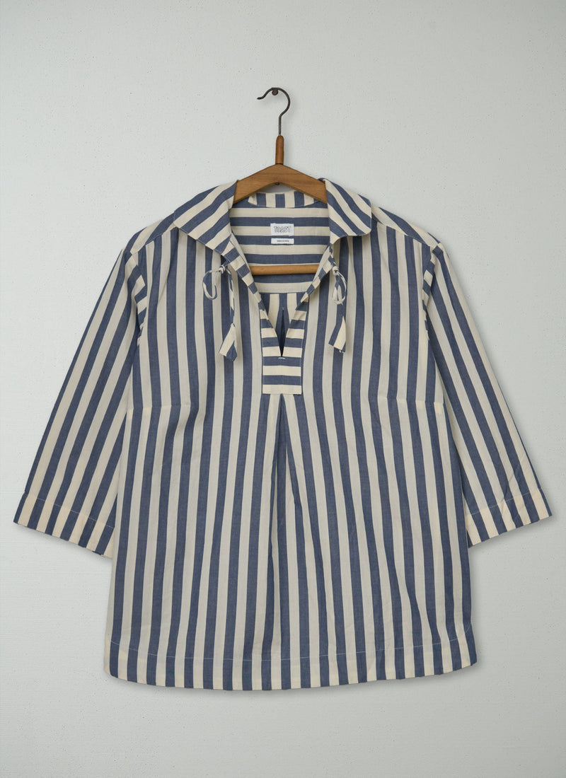 Reworn Oyo Stripe Cotton Smock Size XXS (1215) | Multi