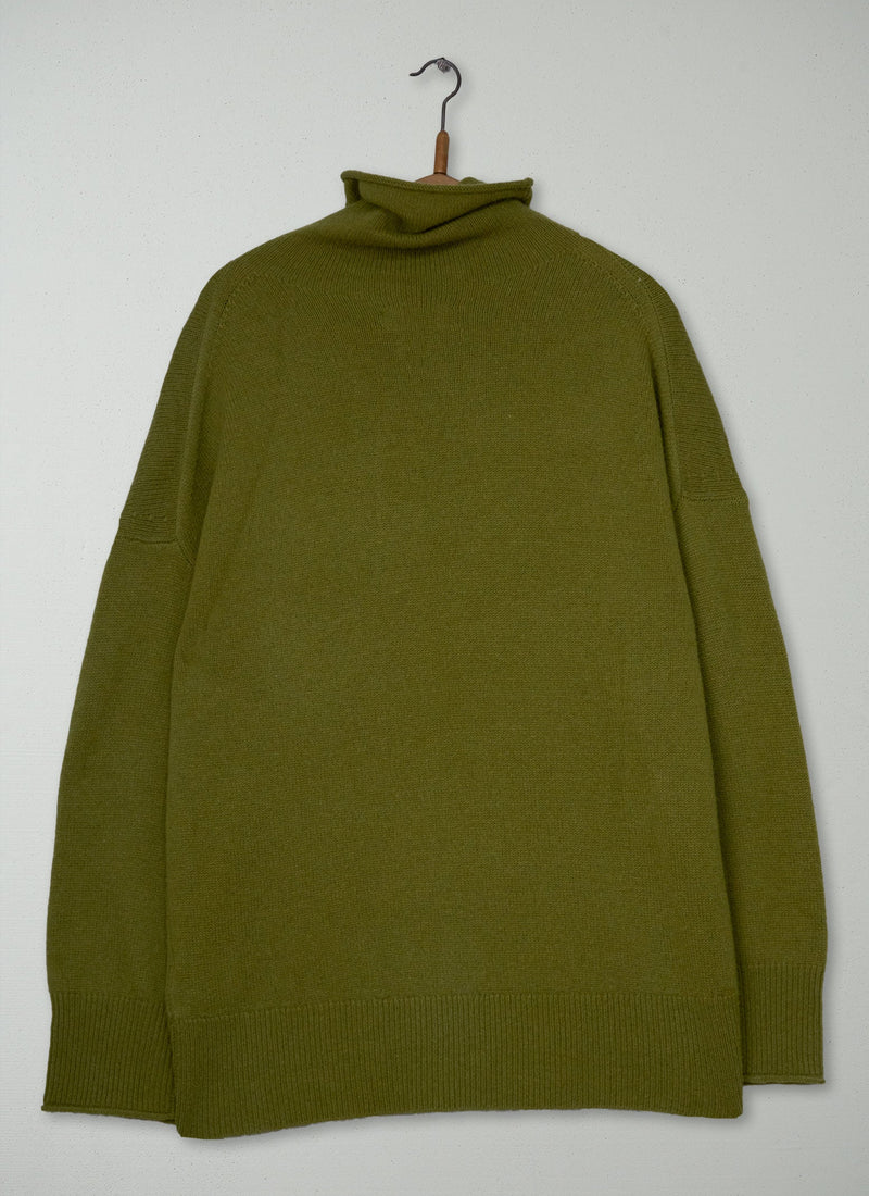 Reworn Wool Cashmere Roll Neck Sweater Size M (694) | Pear