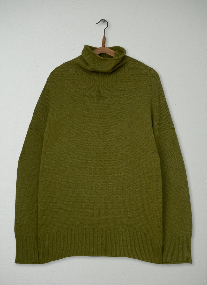 Reworn Wool Cashmere Roll Neck Sweater Size M (694) | Pear