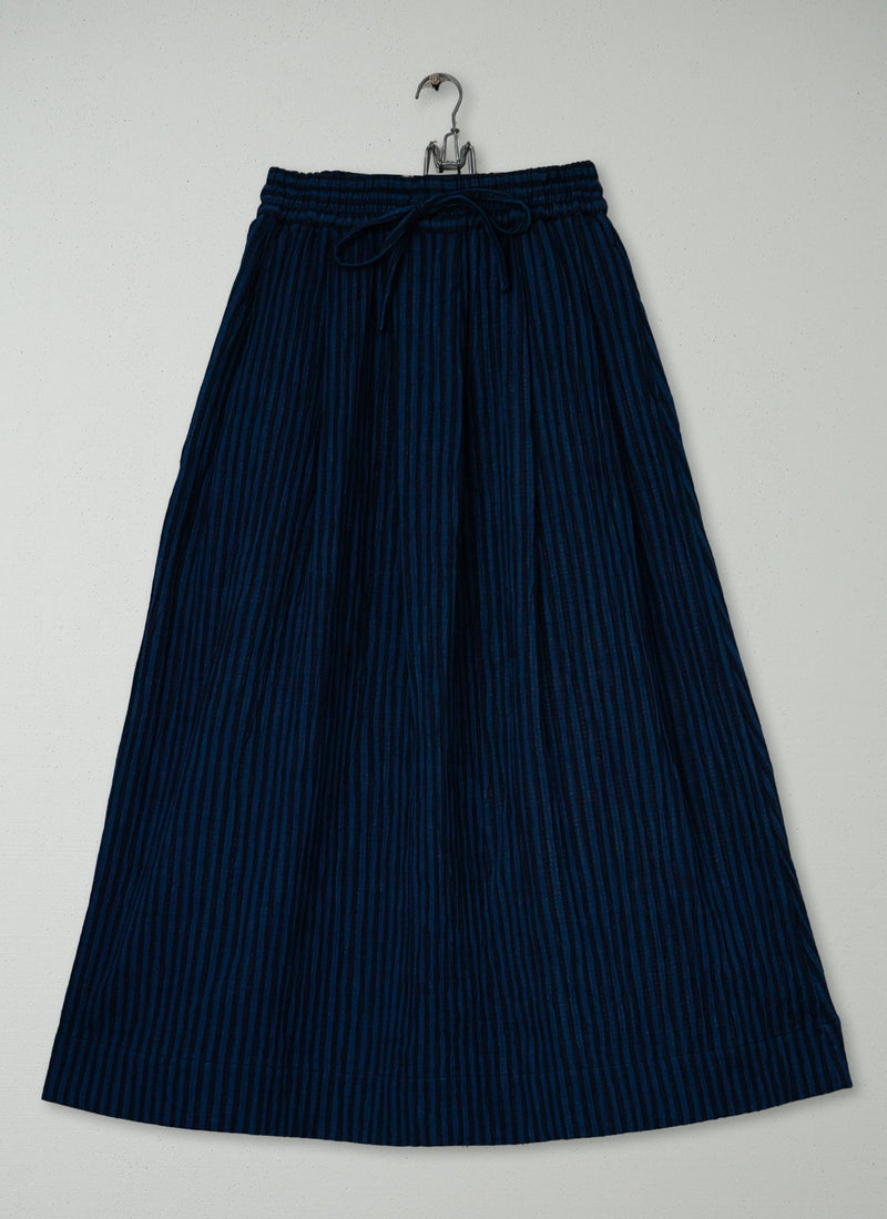 Reworn Crinkle Cotton Skirt Size XS (381) | Navy