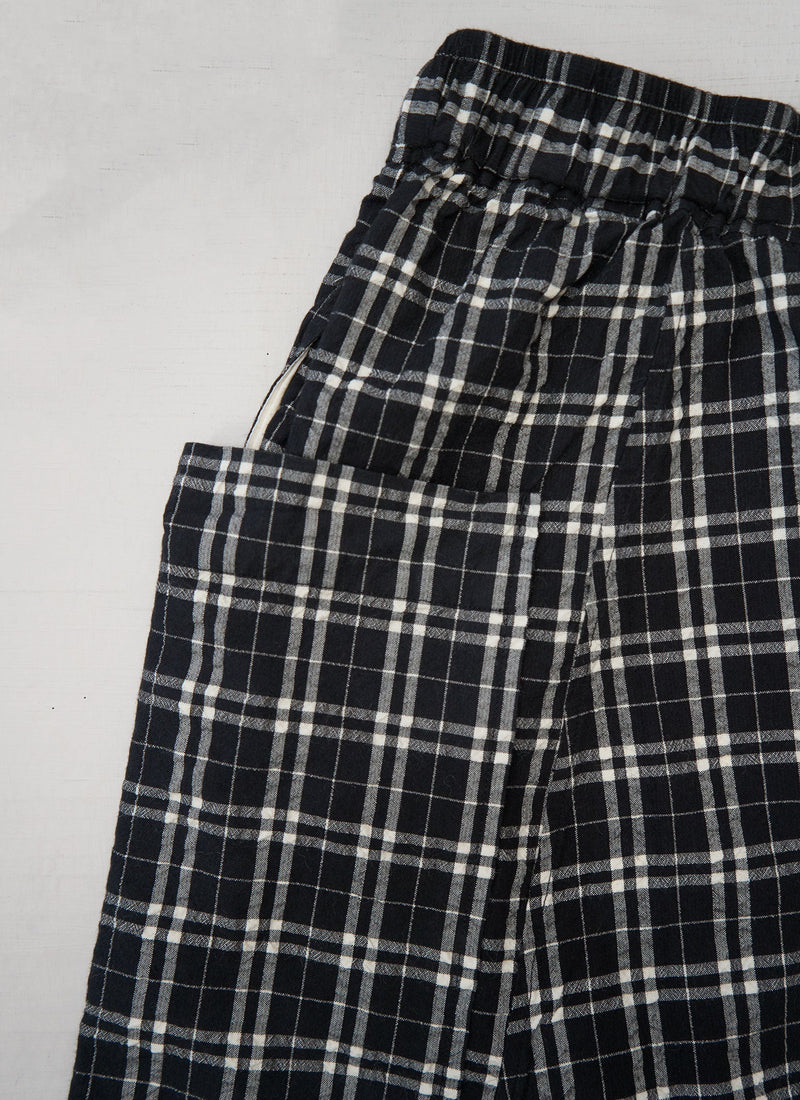 Reworn Check Cotton Pull On Trousers Size XS (1686) | Multi