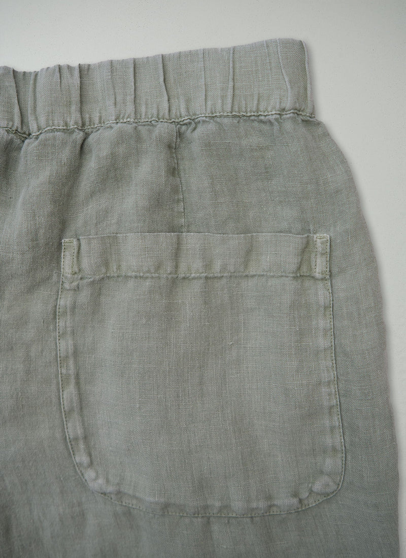Reworn Linen Trousers Size L (1600) | Sage