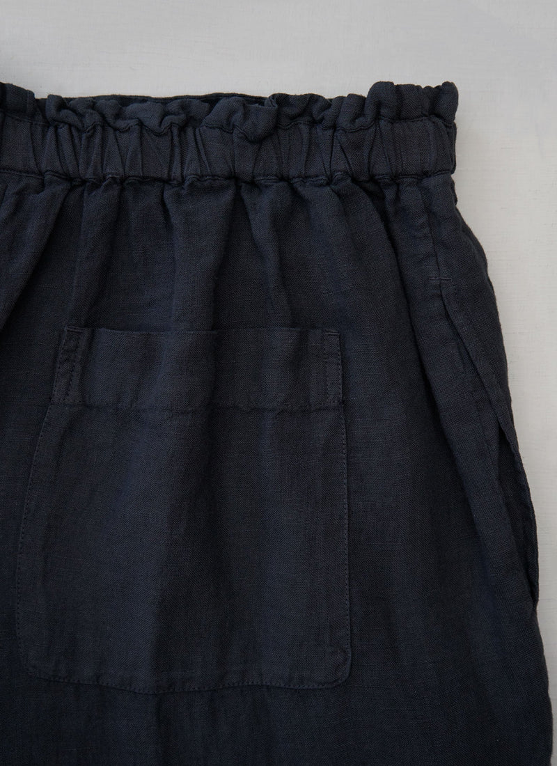 Reworn Linen Trousers Size S (1653) | Black Pepper
