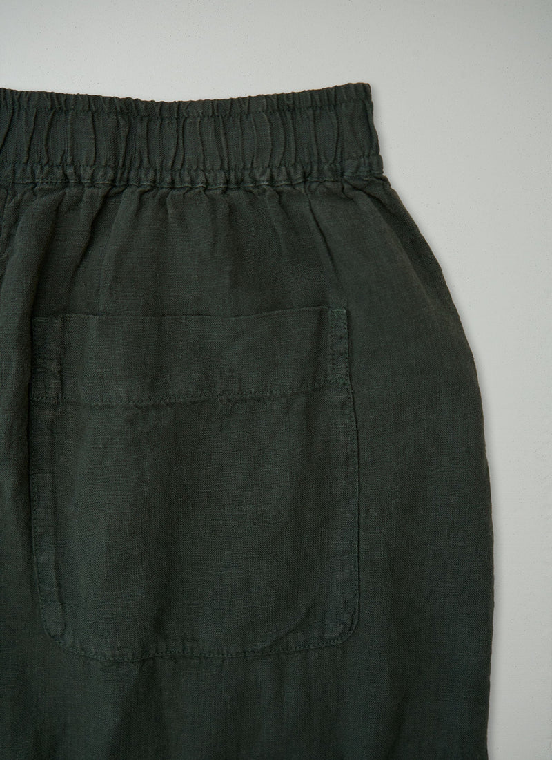 Reworn Linen Pants Size XL (1511) | Dark Olive