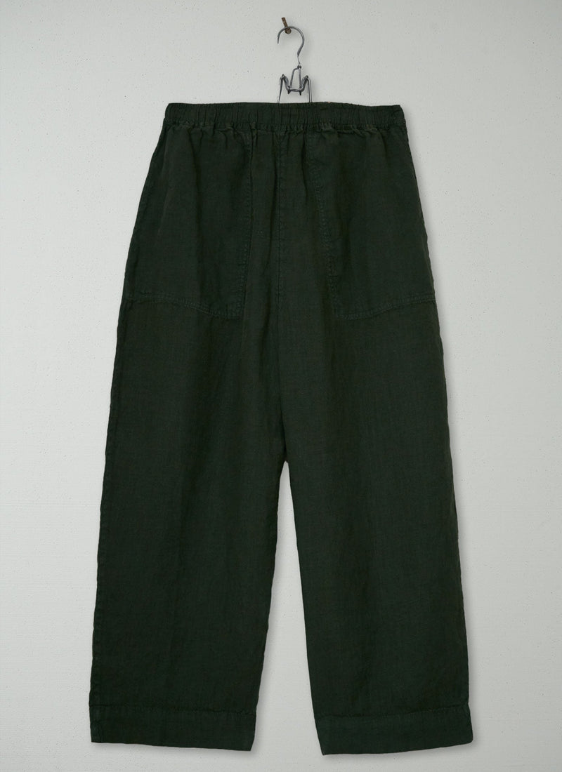 Reworn Linen Pants Size XL (1511) | Dark Olive