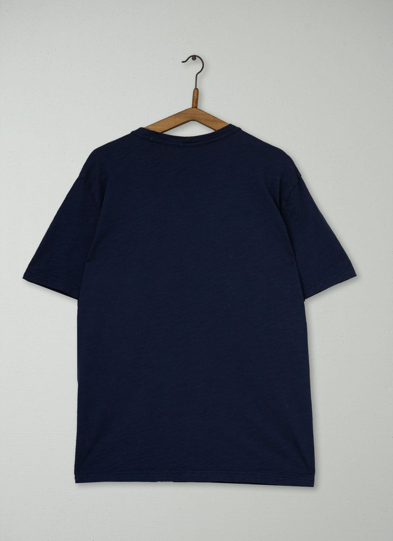 Reworn Mens Easy Tee Size L (022) | Navy