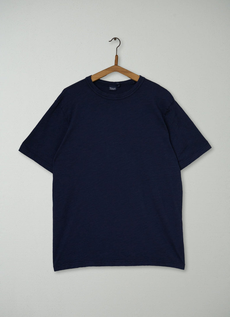 Reworn Mens Easy Tee Size L (022) | Navy