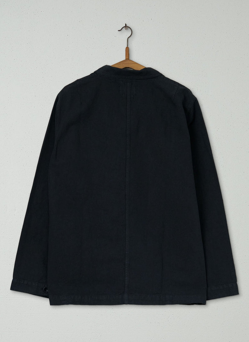 Reworn Mens Herringbone Jacket Size S (047) | Washed Black