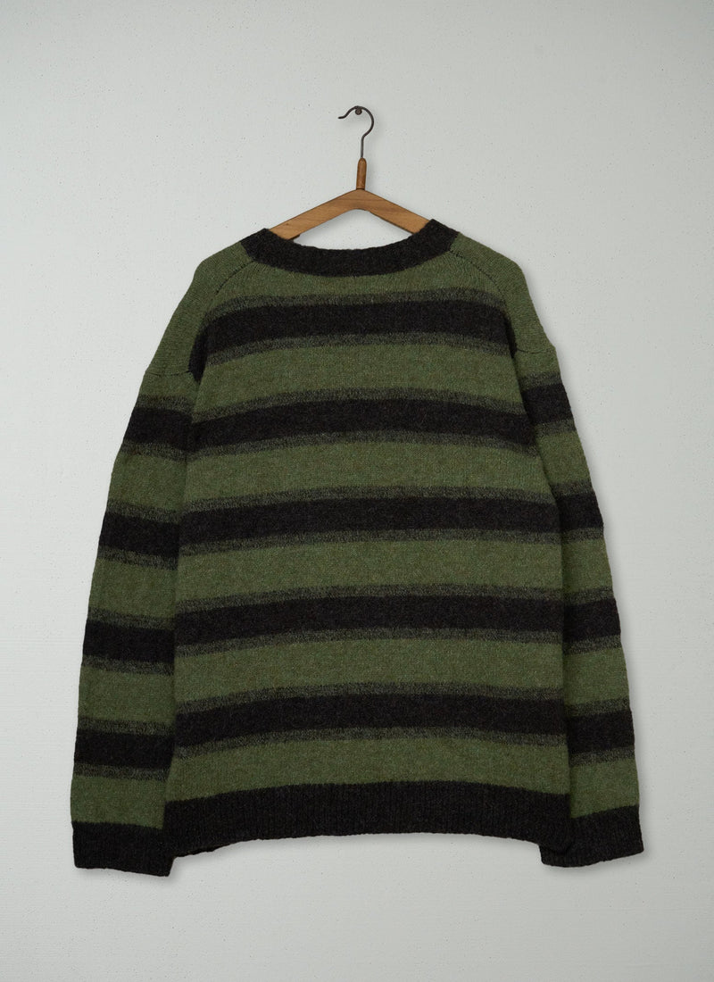 Reworn Mens Alpaca Wool Stripe Sweater Size M (052) | Multi
