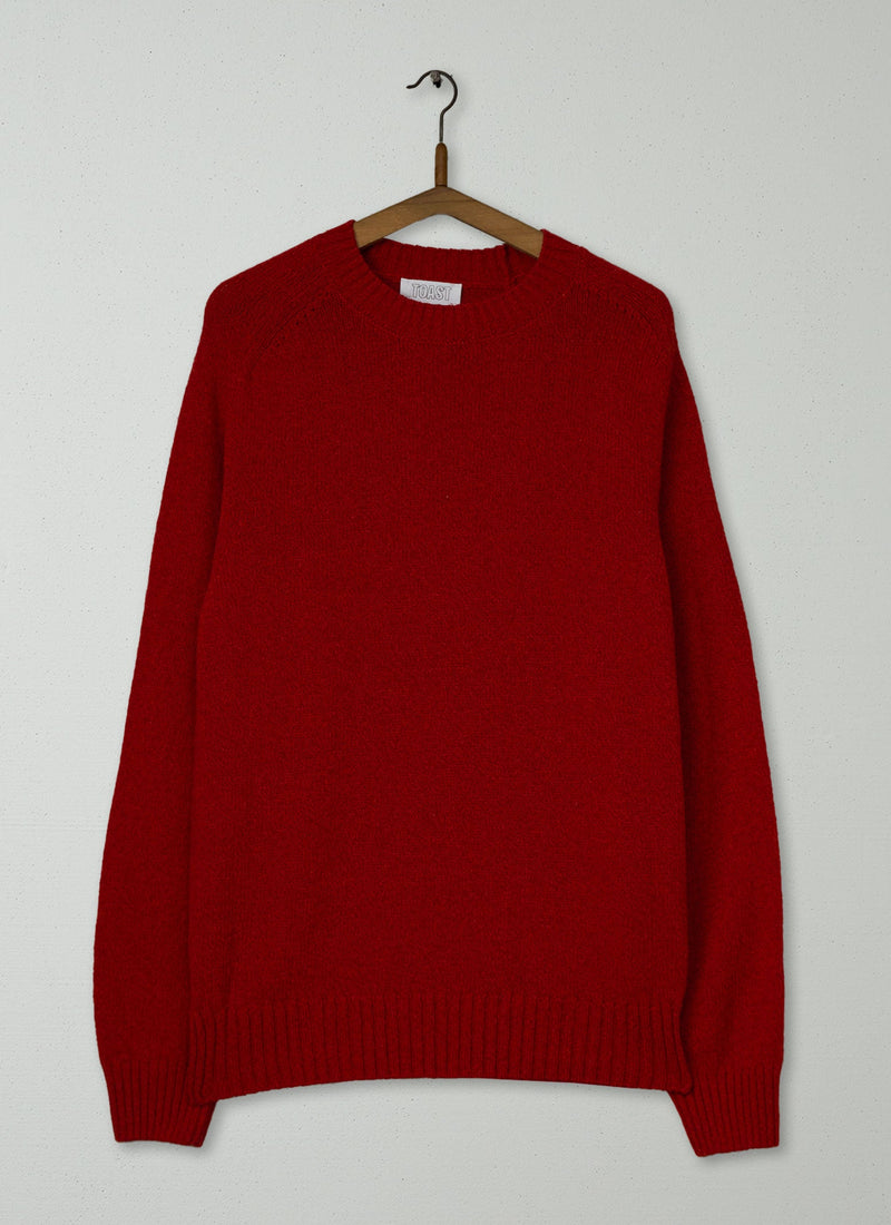 Reworn Crew Neck Sweater Size XL (055) | Cardinal Red