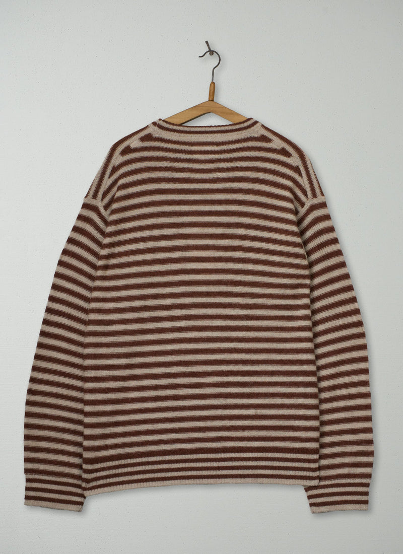 Reworn Mens Stripe Alpaca Sweater Size M (049) | Multi