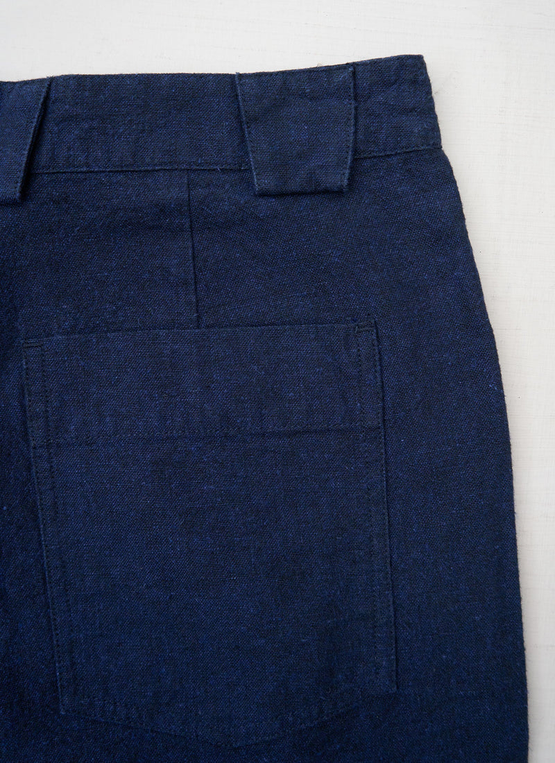 Reworn Mens Hemp Cotton Pants Size S (124) | Blue