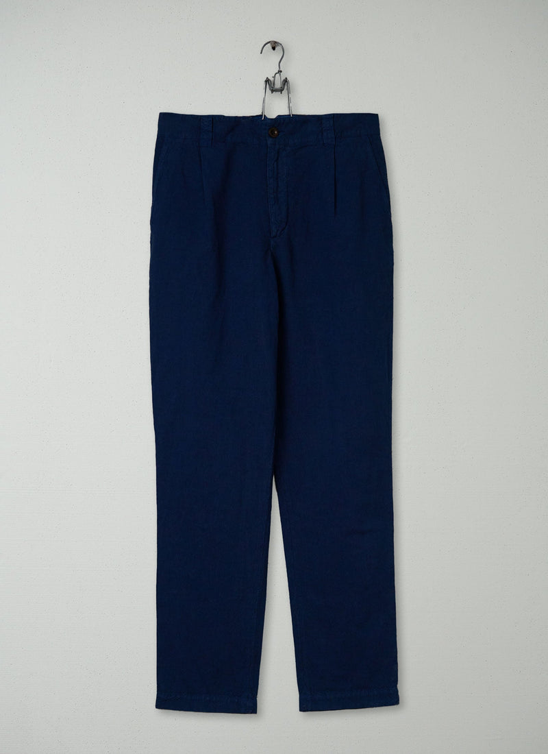 Reworn Pleat Trousers Size S (120) | Navy