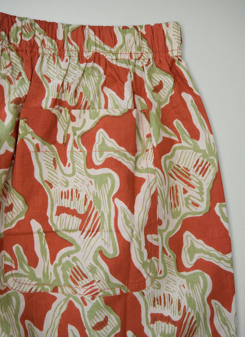 Reworn Mens Kelp Print Shorts Size S (1512) | Multi