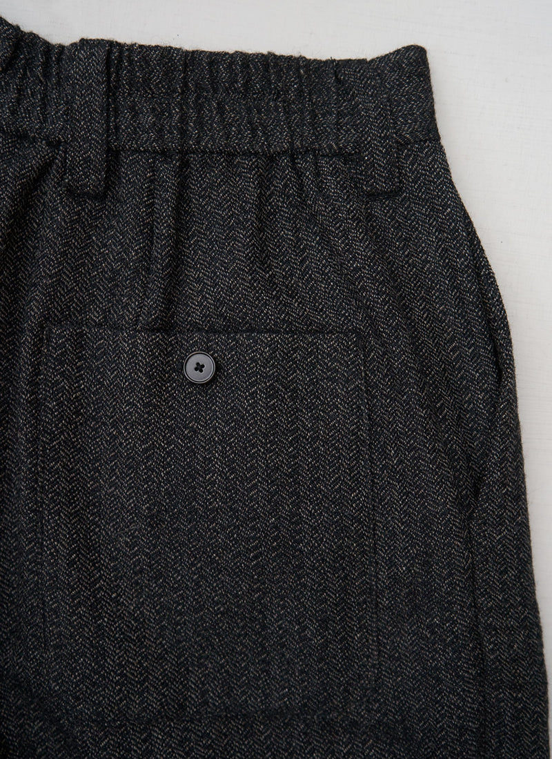 Reworn Mens Wool Herringbone Pleat Pants Size 32 (122) | Multi
