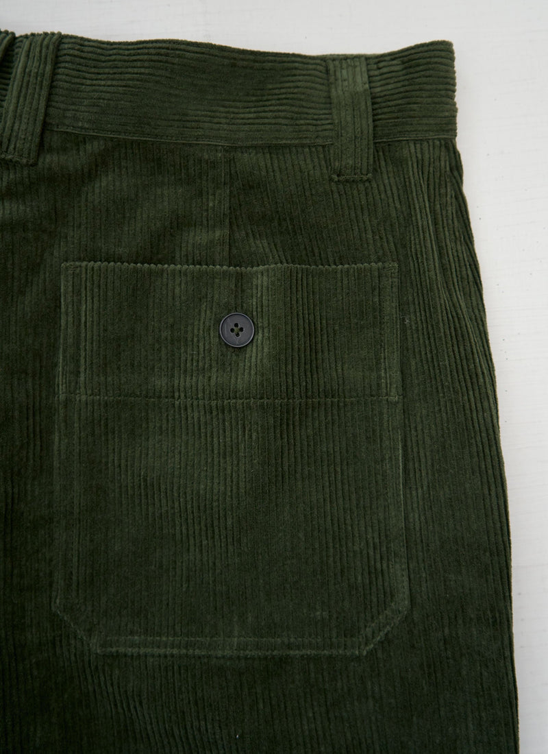 Reworn Mens Cord Pants Size 32 (096) | Pine
