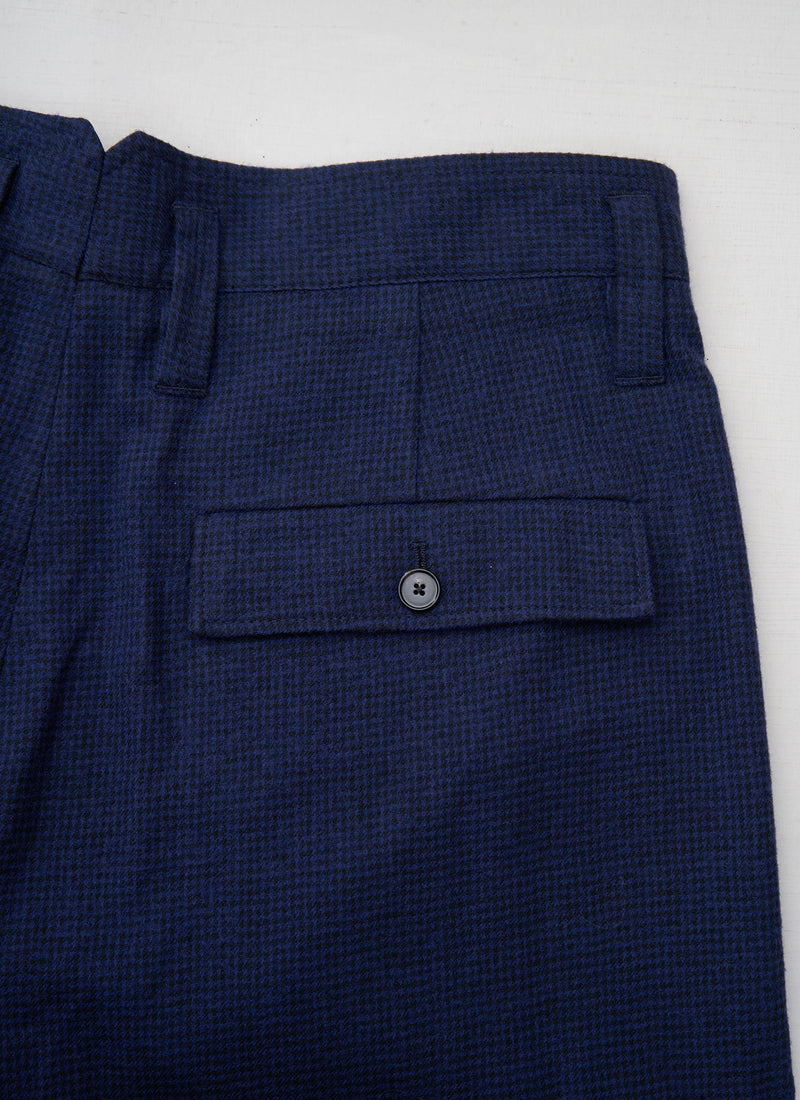 Reworn Mens Cotton Wool Trousers Size 32 (113) | Dark Navy