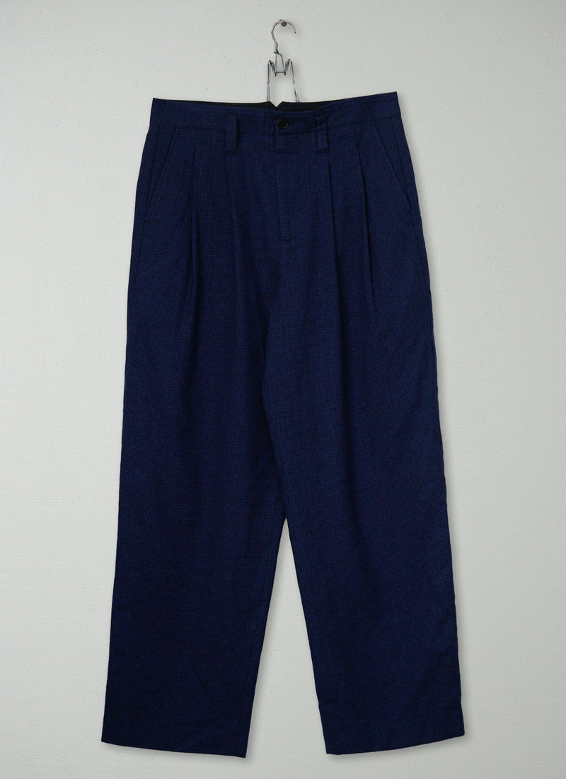 Reworn Mens Cotton Wool Trousers Size 32 (113) | Dark Navy