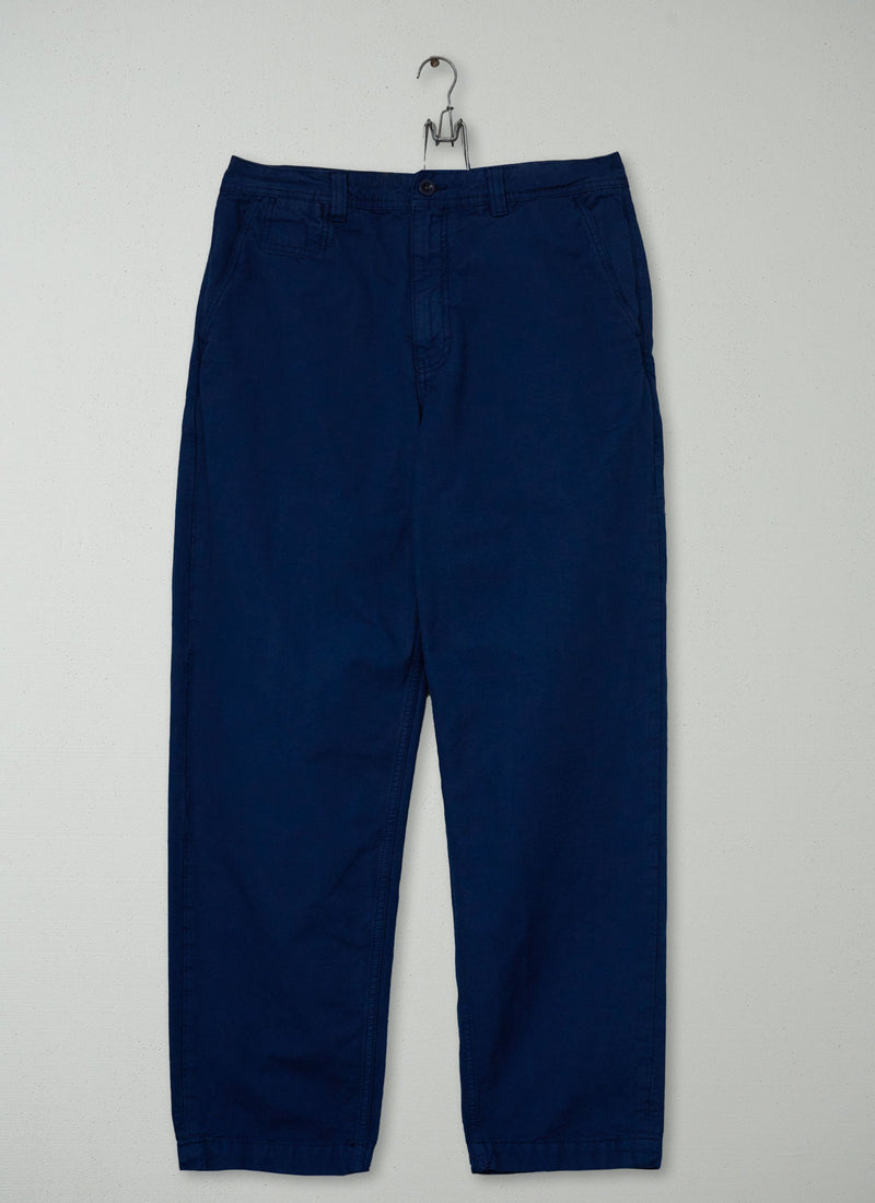 Reworn Mens Cotton Canvas Pants Size 32 (125) | Uniform Blue