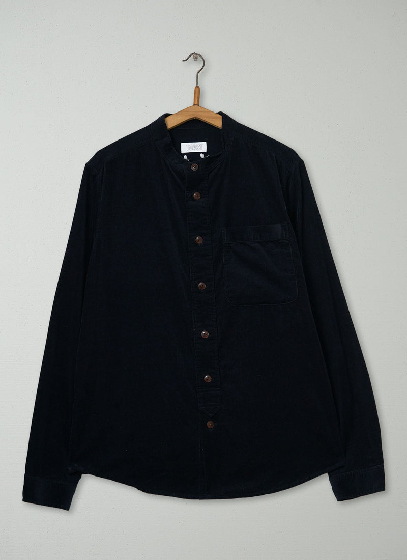 Reworn Mens Needlecord Shirt Size L (071) | Blue