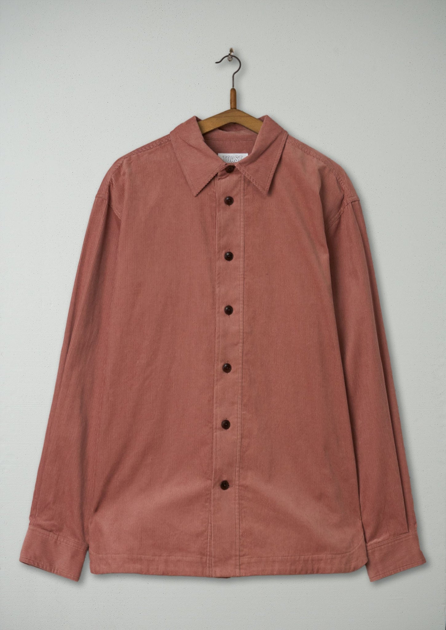 Reworn Mens Cord Shirt Size S (014) | Rose Quartz