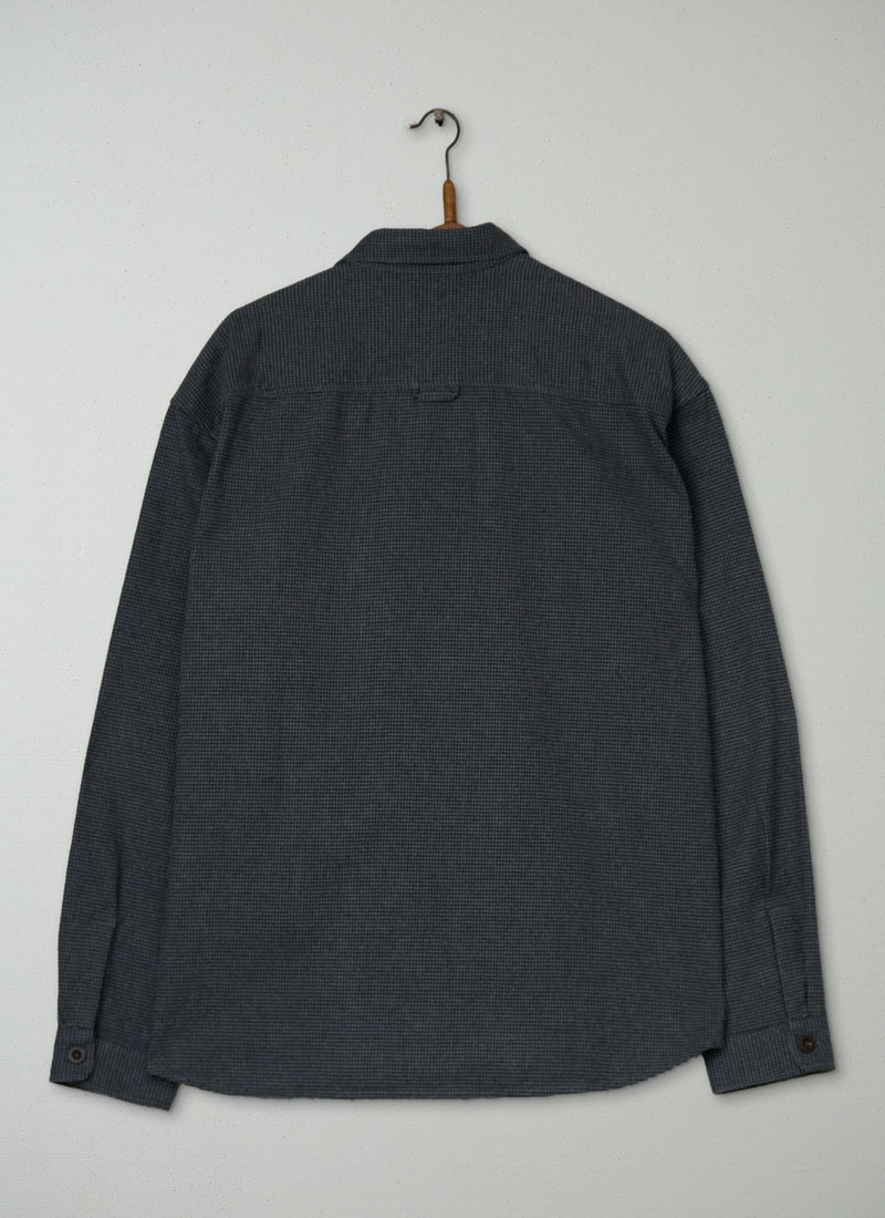 Reworn Mens Cotton Workwear Shirt Size M (051) | Grey