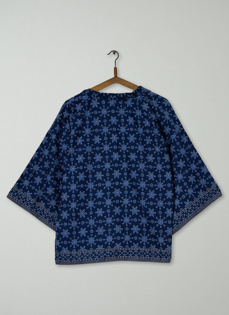 Reworn Starfish Print Lounge Jacket Size XXS (091) | Multi