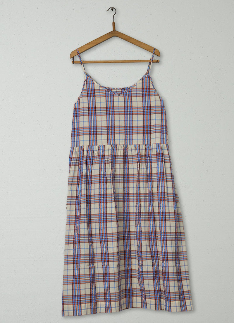 Reworn Mere Check Cotton Lounge Dress Size L (2160) | Multi