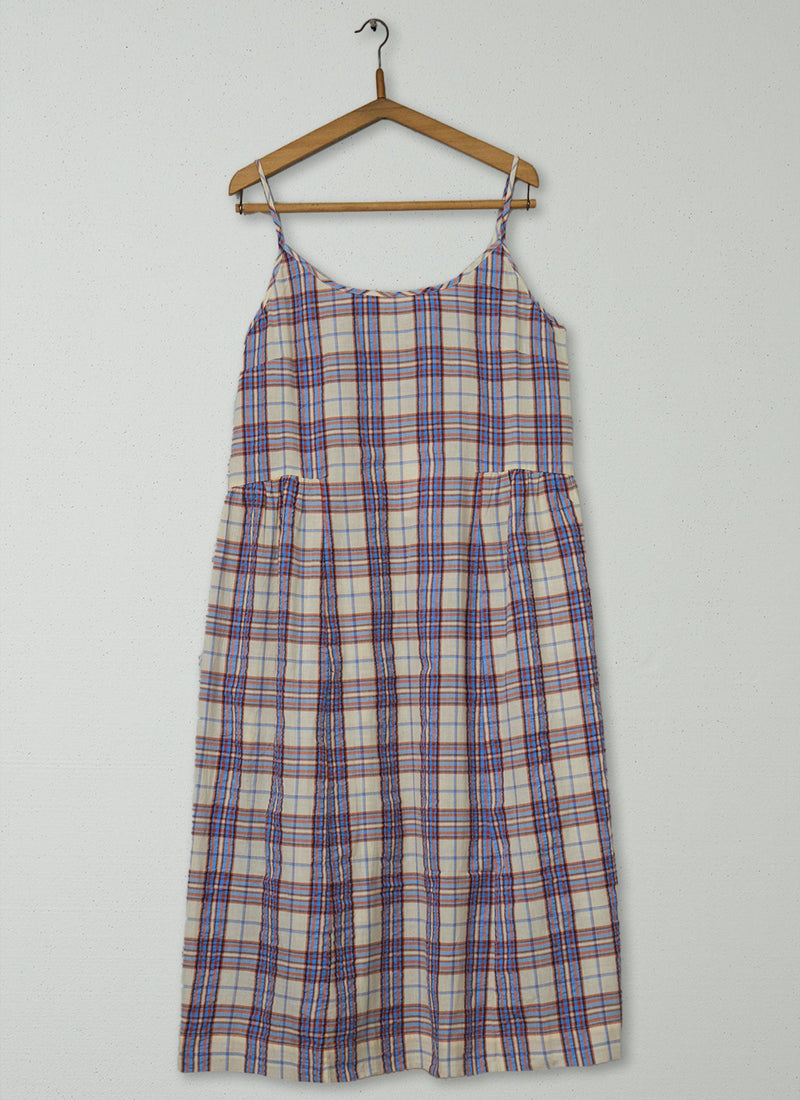 Reworn Mere Check Cotton Lounge Dress Size L (2160) | Multi
